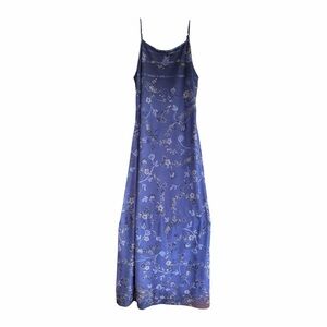 Alyn Paige Blue Floral Maxi Slip Dress